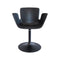 Juli Plastic Chair with Column Base  option Black