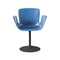 Juli Plastic Chair with Column Base  option Blue
