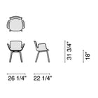 Juli Plastic Chair with Wood Leg