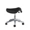 Freedom Saddle Leather Task Stool  option Ticino Obsidian