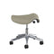 Freedom Saddle Leather Task Stool  option Ticino Pebble