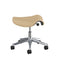 Freedom Saddle Leather Task Stool  option Ticino Sand