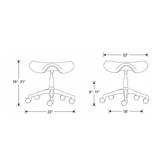 Humanscale Freedom Saddle Leather Task Stool - 2Modern