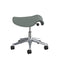 Freedom Saddle Task Stool  option Polished Aluminum with Graphite Trim / Lotus Shale