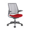 Smart Task Chair  option Monofilament Stripe Platinum / Lotus Lucky Red