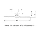 Artiste Outdoor LED Ceiling Fan