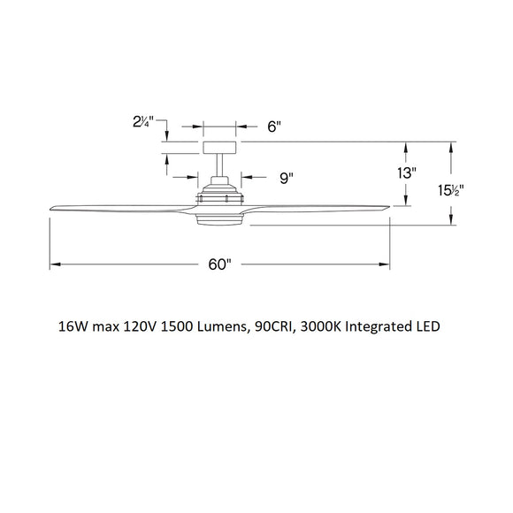 Artiste Outdoor LED Ceiling Fan