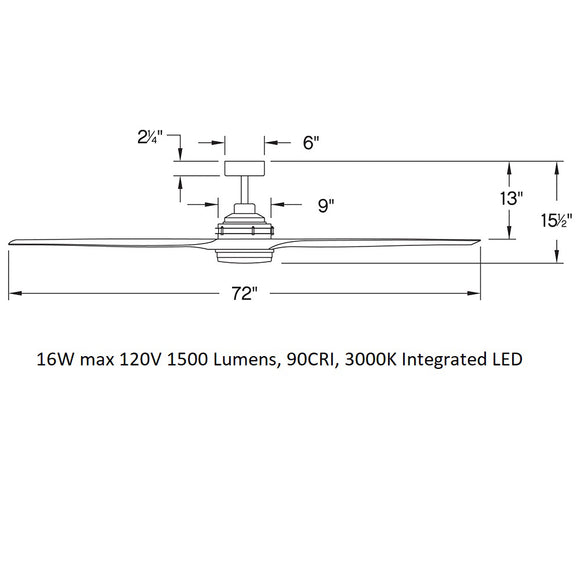 Artiste Outdoor LED Ceiling Fan
