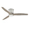 Hover Outdoor Flush Mount LED Ceiling Fan  option Brushed Nickel / Weathered Wood