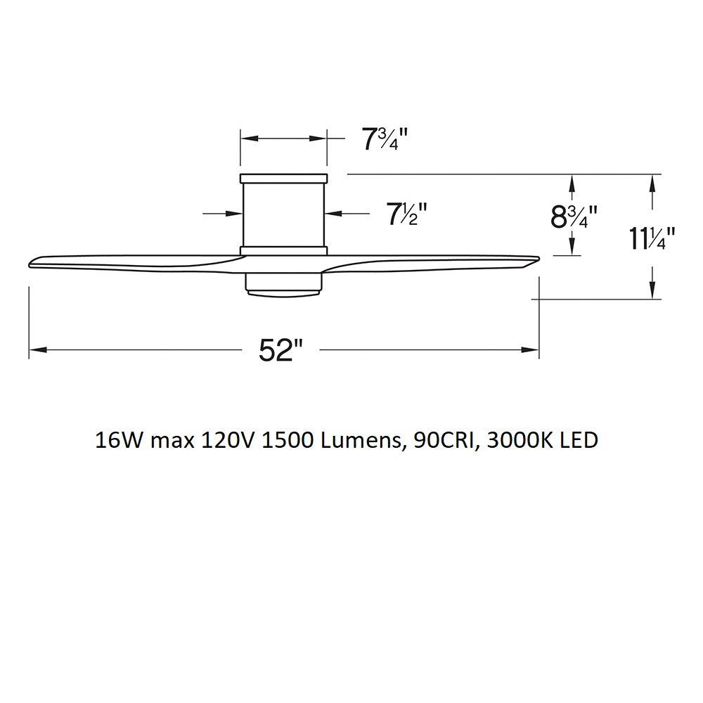 Hover Outdoor Flush Mount LED Ceiling Fan