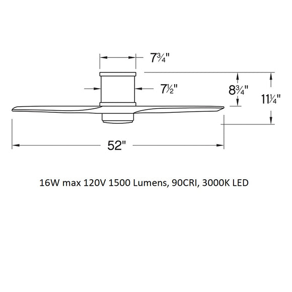 Hover Outdoor Flush Mount LED Ceiling Fan