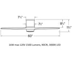 Hover Outdoor Flush Mount LED Ceiling Fan