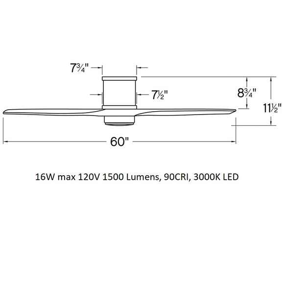 Hover Outdoor Flush Mount LED Ceiling Fan