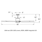 Vantage Outdoor LED Ceiling Fan
