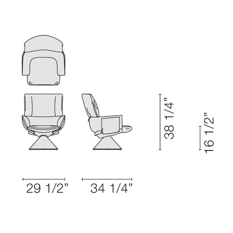 Lud'o Lounge Conical Armchair