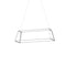 Z-Bar Rise Rectangle Pendant Light  option Silver