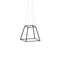 Z-Bar Rise Square Pendant Light  option Matte Black