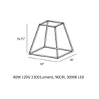 Z-Bar Rise Square Pendant Light