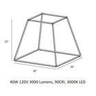 Z-Bar Rise Square Pendant Light