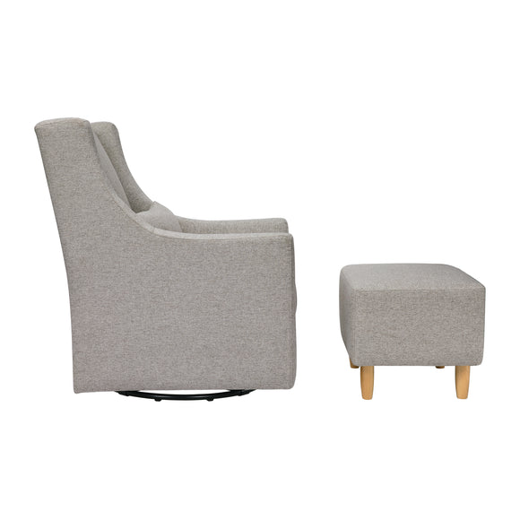 Toco Swivel Glider and Stationary Ottoman 2Modern