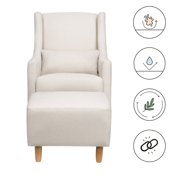 Toco Swivel Glider and Stationary Ottoman 2Modern