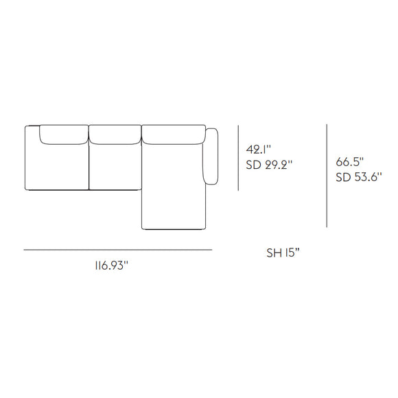 In Situ Modular Sofa Series 3-Seater, No. 8