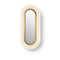 Lens Oval LED Wall Sconce  option Ivory White / Gold
