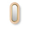 Lens Oval LED Wall Sconce  option Natural Beech / Gold