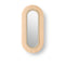 Lens Oval LED Wall Sconce  option Natural Beech / Matte Ivory