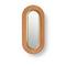Lens Oval LED Wall Sconce  option Natural Cherry / Gold