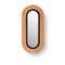 Lens Oval LED Wall Sconce  option Natural Cherry / Matte Black