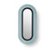 Lens Oval LED Wall Sconce  option Sea Blue / Matte Black