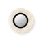 Lens Circular LED Wall Sconce  option Ivory White / Matte Black