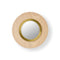 Lens Circular LED Wall Sconce  option Natural Beech / Gold