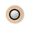 Lens Circular LED Wall Sconce  option Natural Beech / Matte Black