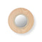 Lens Circular LED Wall Sconce  option Natural Beech / Matte Ivory