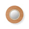 Lens Circular LED Wall Sconce  option Natural Cherry / Matte Ivory