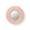 Lens Circular LED Wall Sconce  option Pale Rose / Matte Ivory