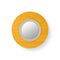 Lens Circular LED Wall Sconce  option Yellow / Matte Ivory