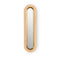 Lens Super Oval LED Wall Sconce  option Natural Beech / Gold