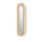 Lens Super Oval LED Wall Sconce  option Natural Beech / Matte Ivory