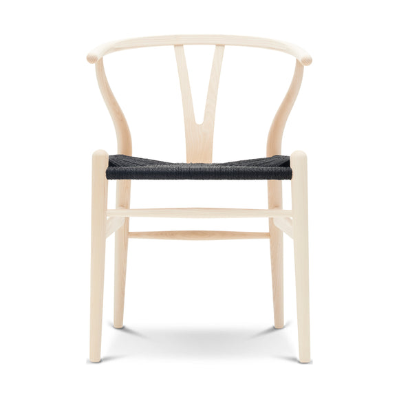 CH24 Wishbone Chair with Black Paper Cord