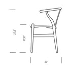 CH24 Wishbone Chair with Black Paper Cord