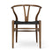 CH24 Wishbone Chair with Black Paper Cord  option Oak / Smoked Oil
