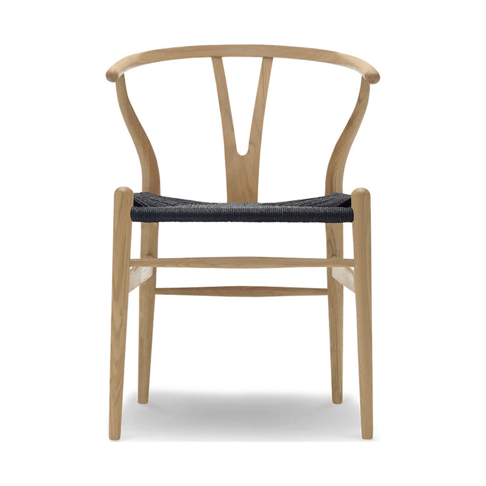 CH24 Wishbone Chair with Black Paper Cord