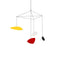 Papillons 4-Light LED Pendant Light  option Satin Black / Satin Red / Satin Yellow