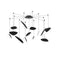 Papillons Swag LED Pendant Light  option 13 Lights