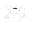Papillons Swag LED Pendant Light  option Satin White