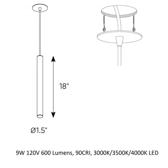Cylindrical Pendant Light