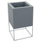 Vela Cube Nano Planter  option Steel